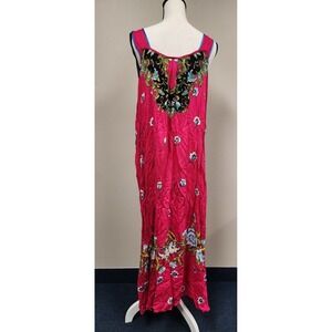 Elang  Monalisa House Dress Mumu Tropical Kaftan Maxi One Size  NWT